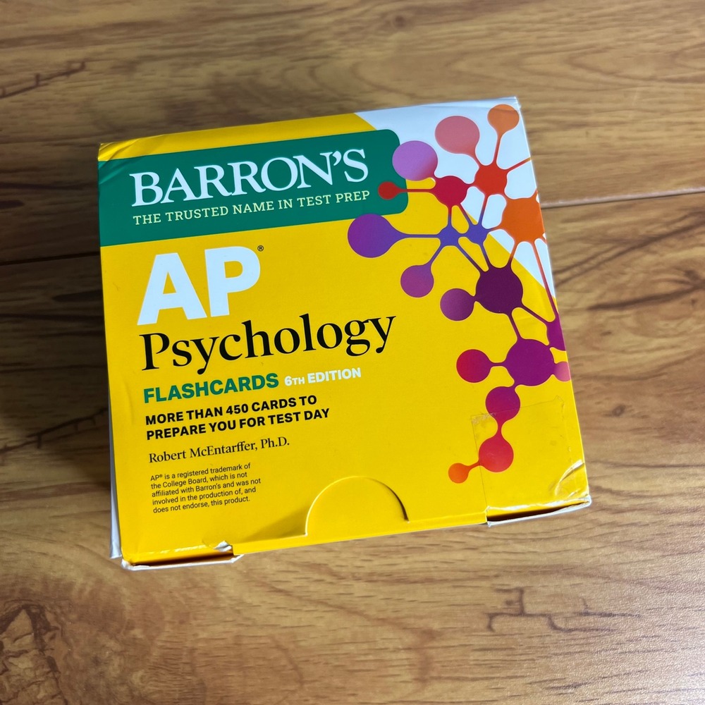 Barrons AP Psychology Flashcards 6th Edition 450+ Cards